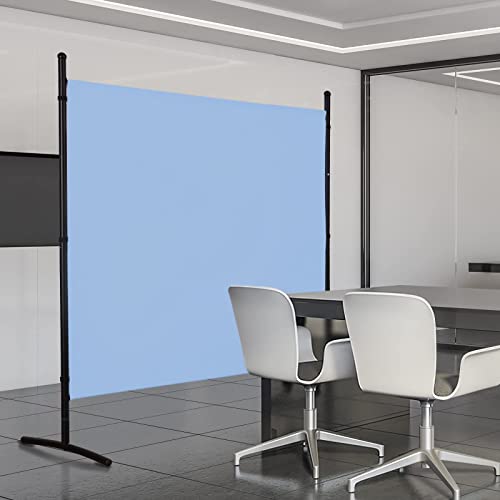 4 Panel Folding Room Divider Privacy Screen with Steel Frame P539789