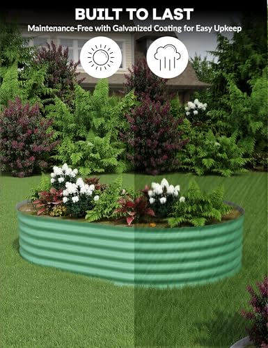 Galvanized Raised Garden Bed for Vegetables, Flowers, Outdoor D165