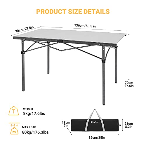 Folding Camping Table Portable Aluminum Roll Up Lightweight for Outdoor Picnic F98743