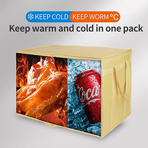 Insulated Food Delivery Bag Hot Cold Meal Carrier Cooler Tote K646948