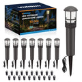 VOLISUN Outdoor LED Landscape Lighting,12-Pack 3W 12V Low Voltage Pathway Lights,Outdoor Waterproof Garden Lights,Aluminum Housing ETL Listed,CRI 90+,5000K Cool White for Driveway Sidewalk