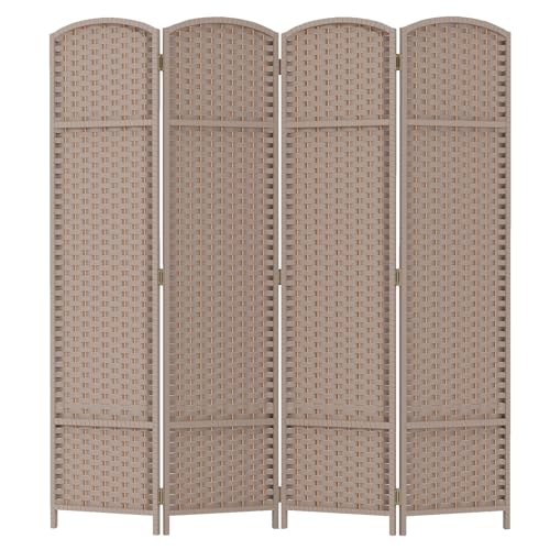4 Panel Room Divider Screen 5.6 Ft Tall Folding Privacy Partition N658