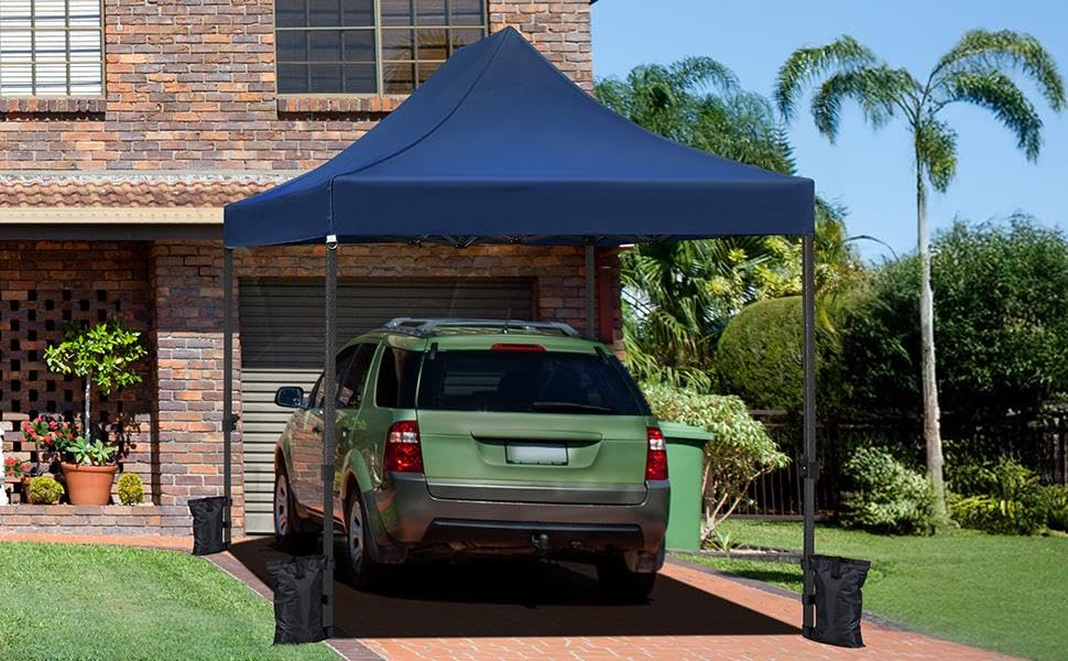 Heavy Duty Pop Up Canopy Tent 10x20 with Wheeled Carry Bag, White X6840