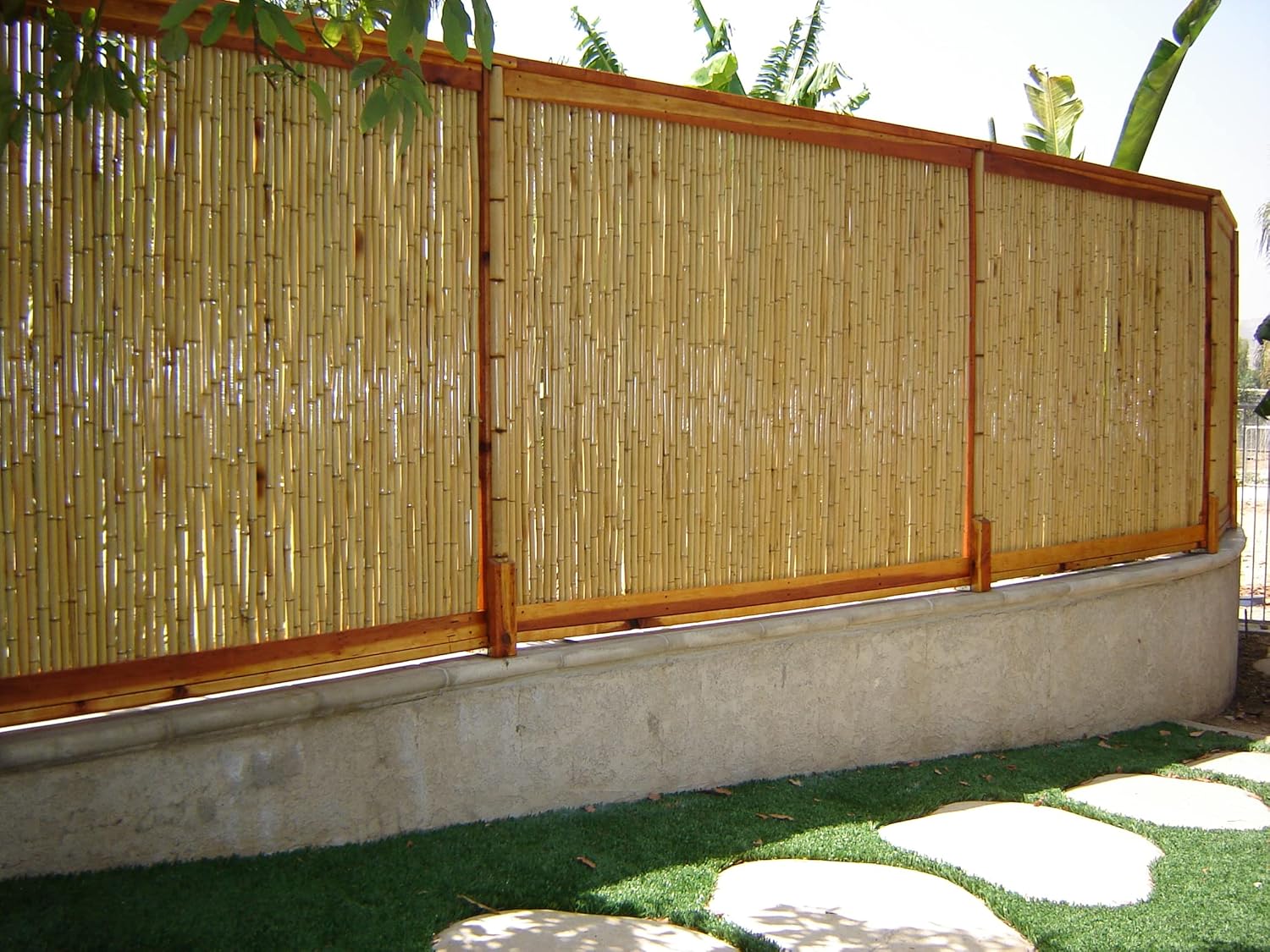 Natural Bamboo Fencing Decorative Rolled Fence Panel P8561