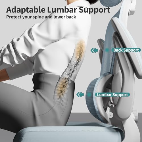 Ergonomic Mesh Office Chair with Wheels, High Back, 330 LBS Capacity C667113
