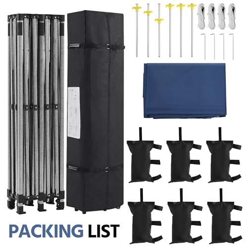 Heavy Duty Pop Up Canopy Tent 10x20 with Wheeled Carry Bag, White X6840