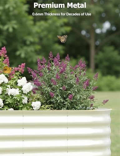 Galvanized Raised Garden Bed for Vegetables, Flowers, Outdoor D165