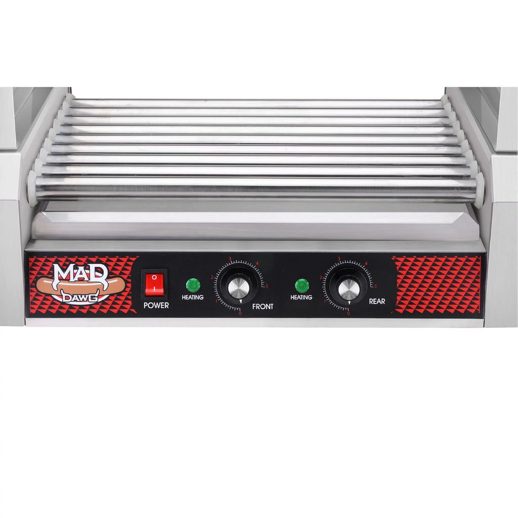 Commercial 24 Hot Dog 9 Roller Grilling Machine, 1800W Stainless Steel D853