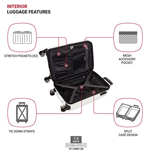 Expandable Hardside Carry-On Luggage with Spinner Wheels and TSA Lock F31623