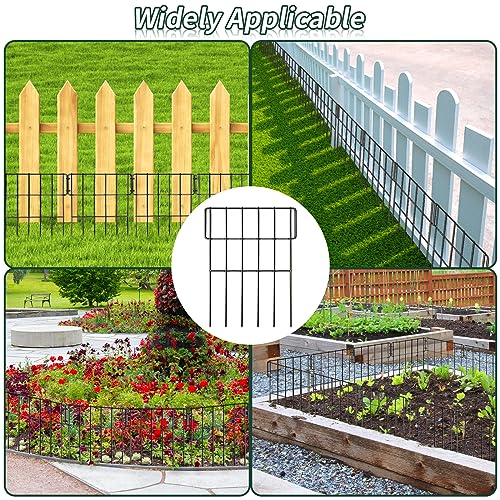 Animal Barrier Fence, No Dig Garden Decorative Fence, Rustproof Metal, 27ft x 17in O580793
