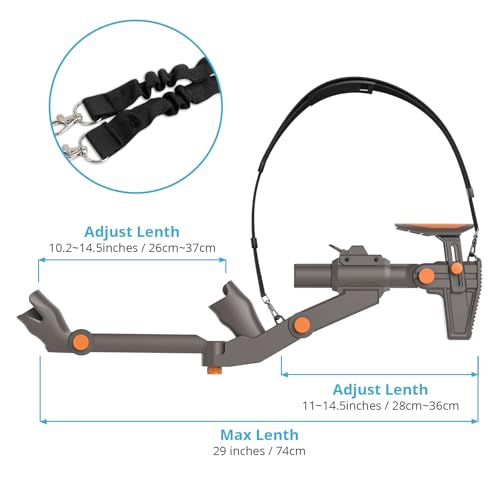 VR Gunstock for Quest 2 3 3S Pro – Adjustable FPS Controller Accessories with Magnetic Attachment K7582
