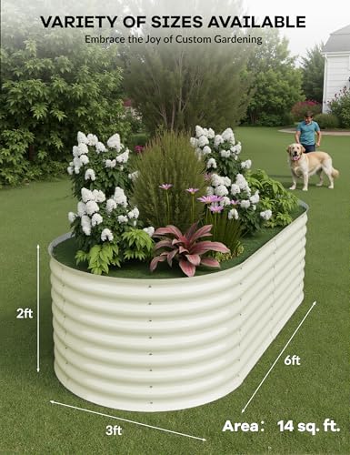 Galvanized Raised Garden Bed for Vegetables, Flowers, Outdoor D165