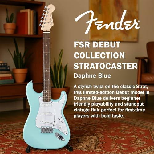 Stratocaster Electric Guitar Bundle with Amplifier, Gig Bag, Strap, Cable, Picks, and DVD S5583