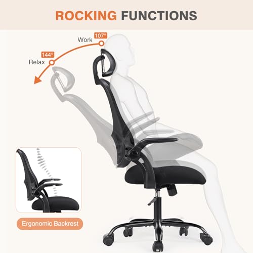 Ergonomic High-Back Mesh Office Chair with Wheels, Pink X2221