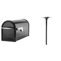 Architectural Mailboxes Chadwick Galvanized Steel Post Mount Mailbox, 8950B-10, Black, Medium Capacity
