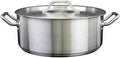 15 Quart Stainless Steel Brazier With Cover, Braising Pan With Lid, Professional Braiser
