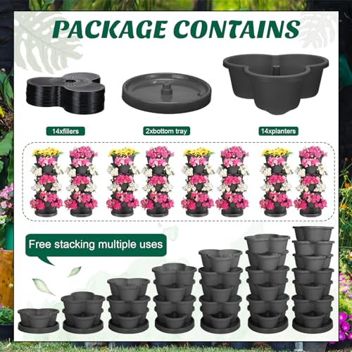 7 Tier Stackable Planter for Indoor Outdoor Gardening S8238