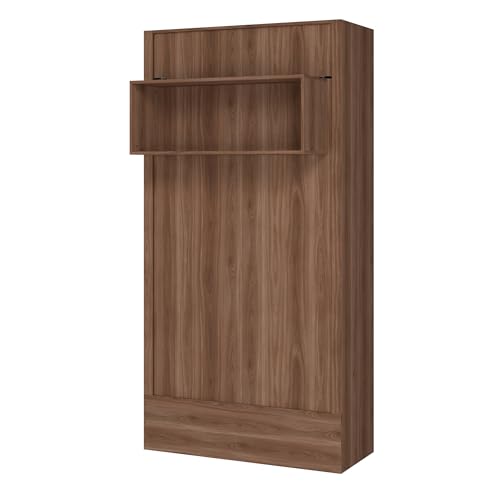 Full Murphy Wall Bed in White with Shelf O67975