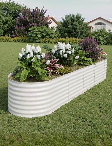 Galvanized Raised Garden Bed for Vegetables, Flowers, Outdoor D165