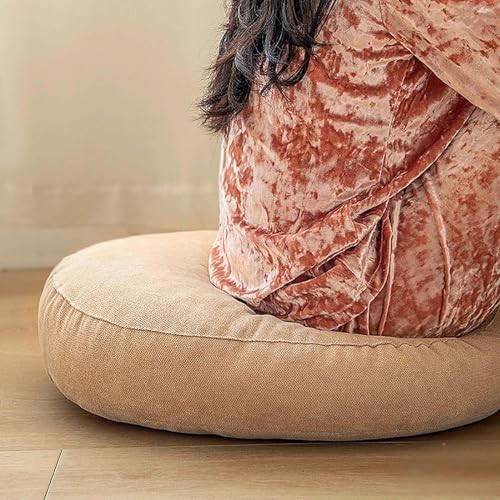 Meditation Floor Pillow Set of 2 Large Round Cushions for Living Room Yoga L32979