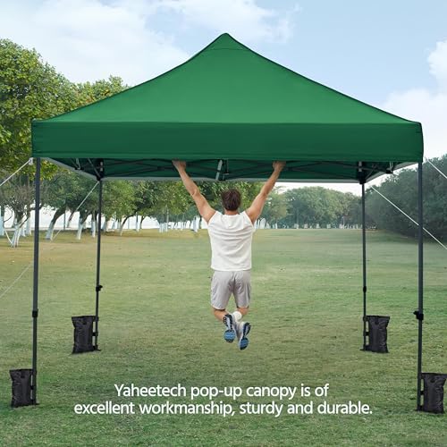Heavy Duty Pop Up Canopy Tent 10x20 with Wheeled Carry Bag, White X6840