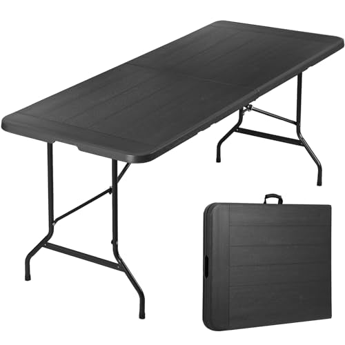 Portable 4 Foot Plastic Folding Table, Indoor Outdoor Heavy Duty, White R80992