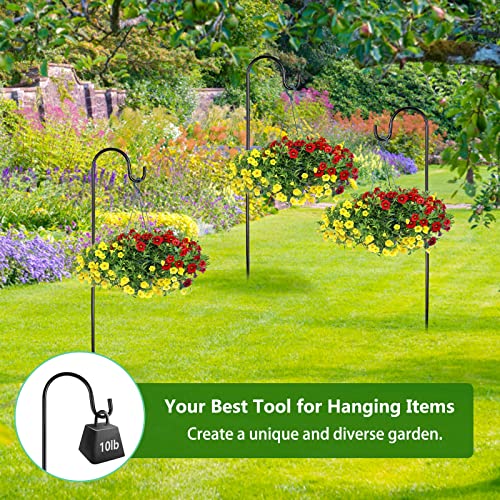 2 PCS Outdoor Garden Shepherds Hooks 35 Inch Metal Stakes D9119