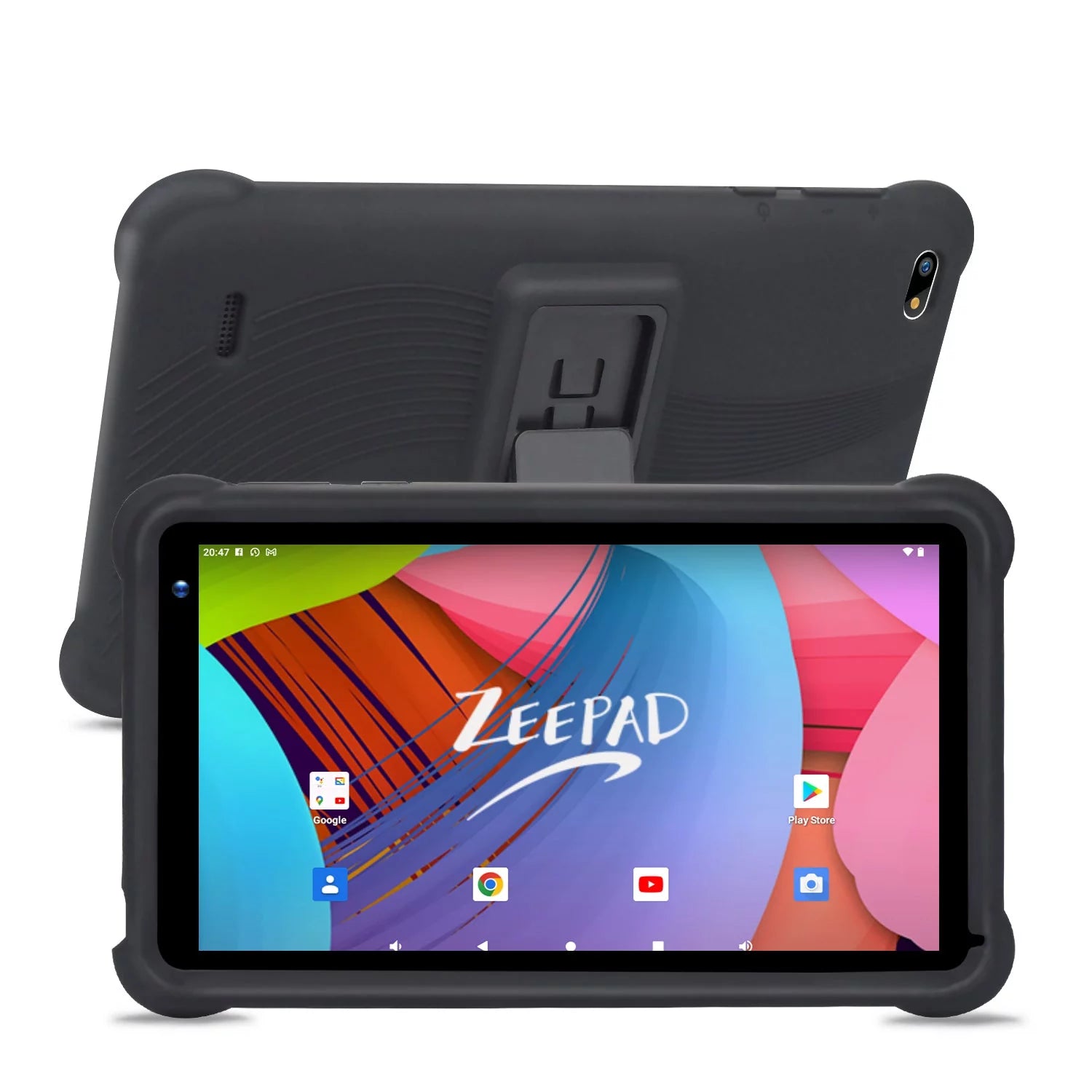 New 7inch Kids Tablet Computer Android 12 Google Certified App Store for Games Apps 32GB Storage Touch Screen Inbuilt Bluetooth Wifi Protective Case with Kickstand- Black