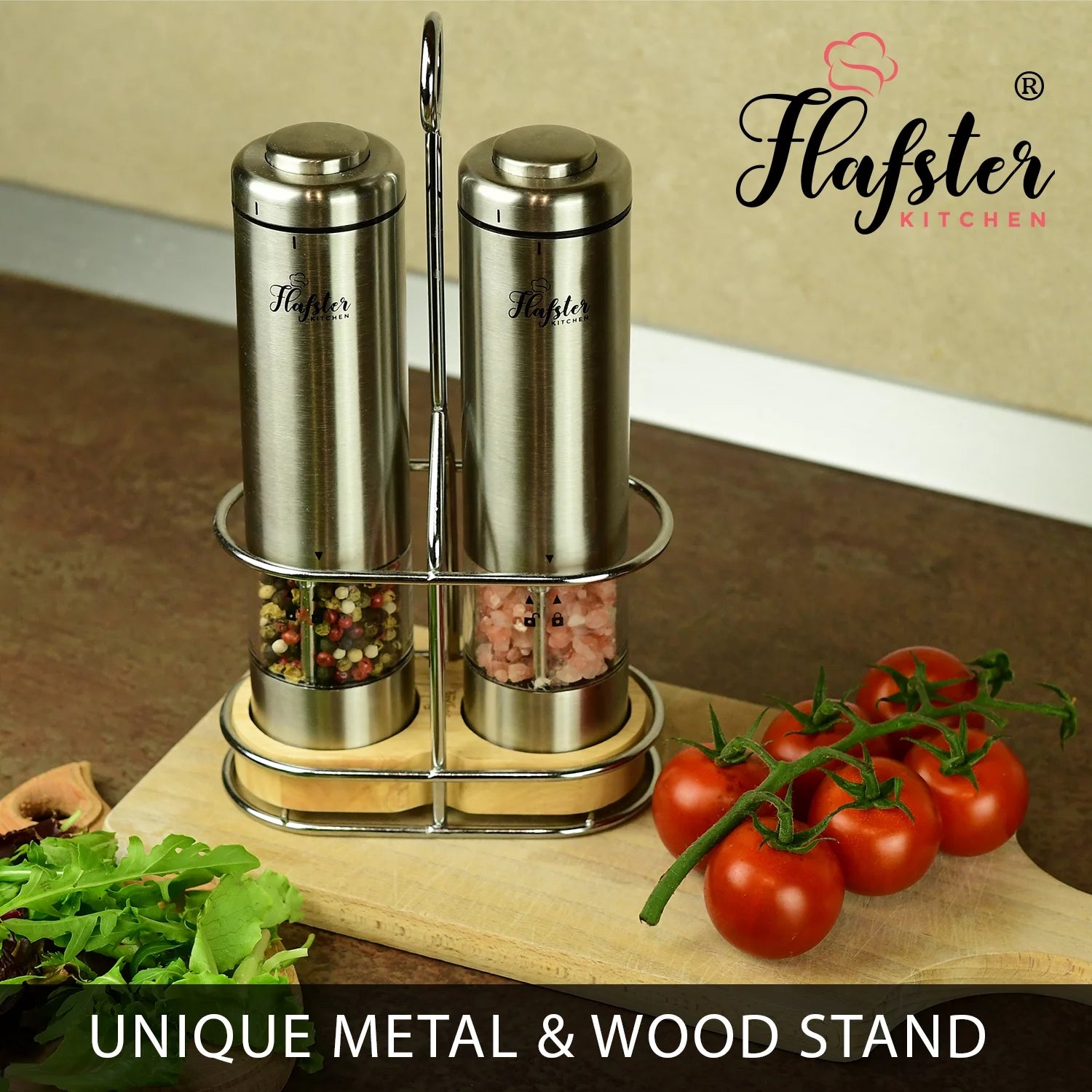 Electric Salt and Pepper Grinder Set, Battery Operated Shakers (2) L92987