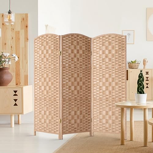 3 Panel Folding Room Divider, Privacy Screen, Dark Mocha S685