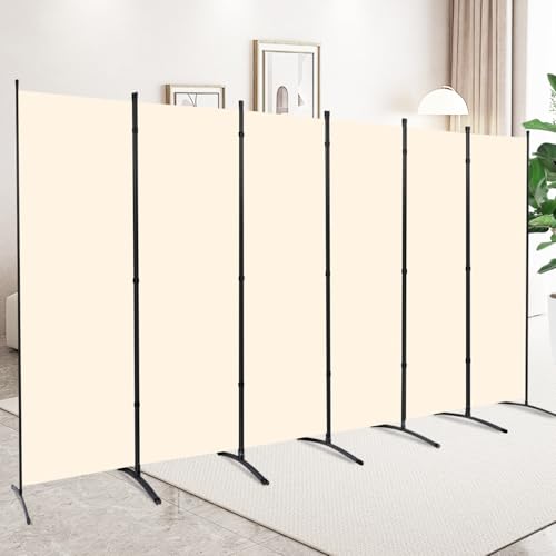 Room Divider Screen 3 Panel Folding Partition with Metal Frame, Grey M4968