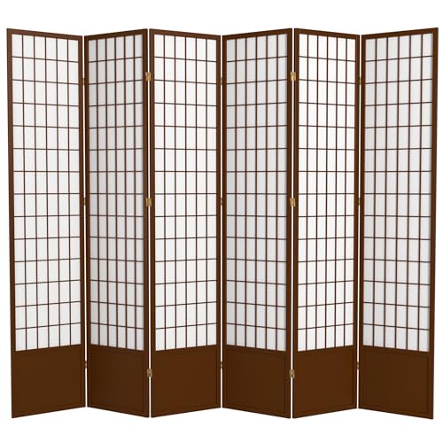 7 ft. Tall Window Pane Shoji Screen Room Divider, 3 Panels T5246