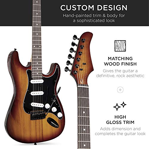 Beginner Electric Guitar Starter Kit with Case, Amp, and Accessories G63095