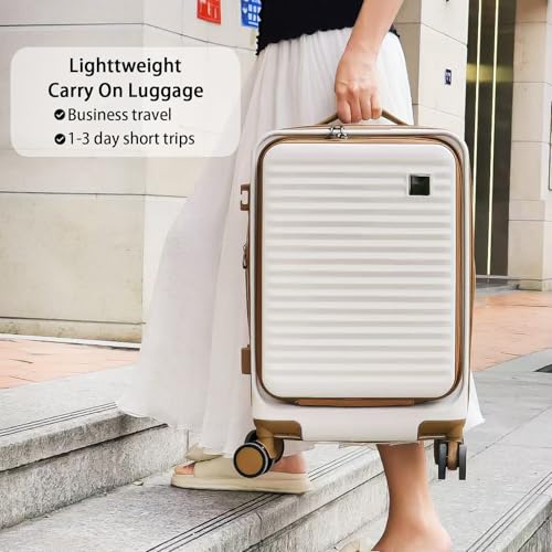 Expandable Carry-On Luggage, Hardside, Spinner Wheels, TSA Lock, 20-Inch U64815