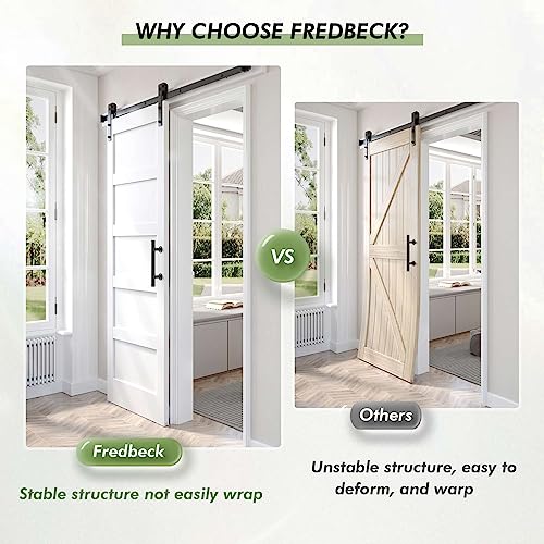 White Barn Door with Sliding Hardware Kit, 7FT, 5-Panel K864232