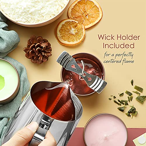 Soy Candle Wax for Candle Making, 30 lb Bag with Cotton Wicks and Wick Stickers X818028