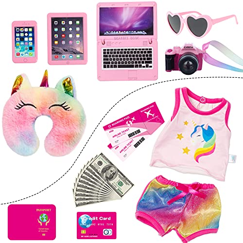 18 inch Doll Clothes and Accessories Travel Play Set Q23832