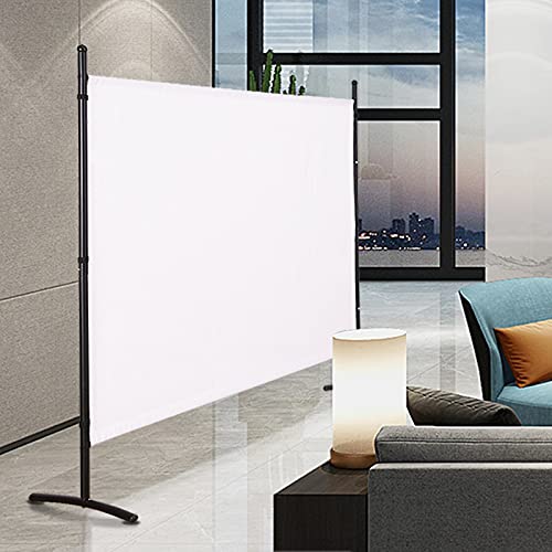 4 Panel Folding Room Divider Privacy Screen with Steel Frame P539789