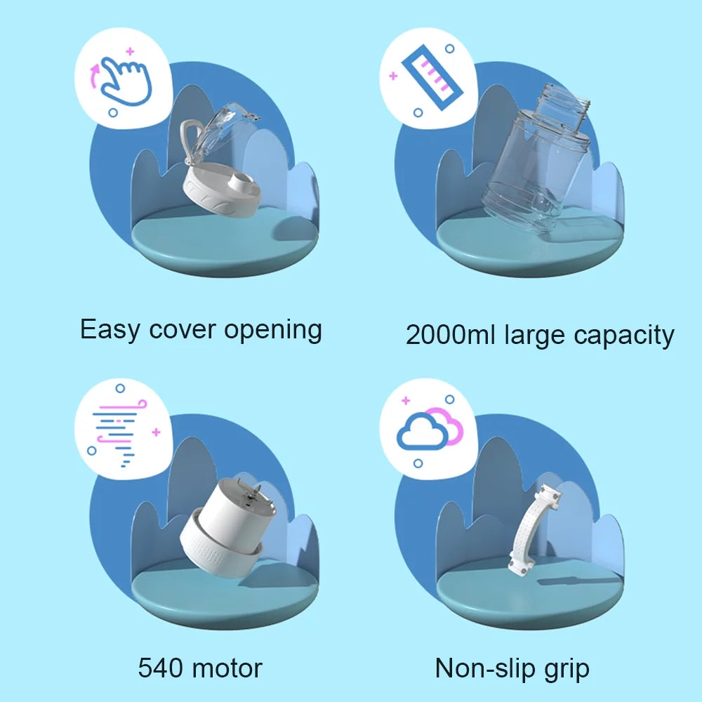 Portable Blender 18000RPM Personal Juice Extractor 68oz BPA-Free USB Rechargeable Z55039