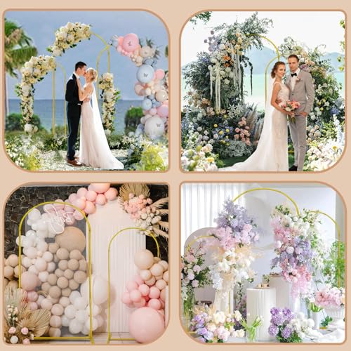 Metal Arch Backdrop Stand Set of 3 for Wedding Party Decoration G371
