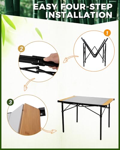 Folding Camping Table Portable Aluminum Roll Up Lightweight for Outdoor Picnic F98743