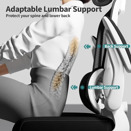 Ergonomic Mesh Office Chair with Wheels, High Back, 330 LBS Capacity C667113