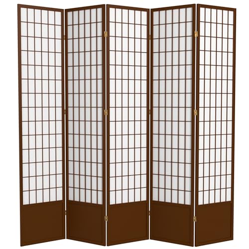 7 ft. Tall Window Pane Shoji Screen Room Divider, 3 Panels T5246