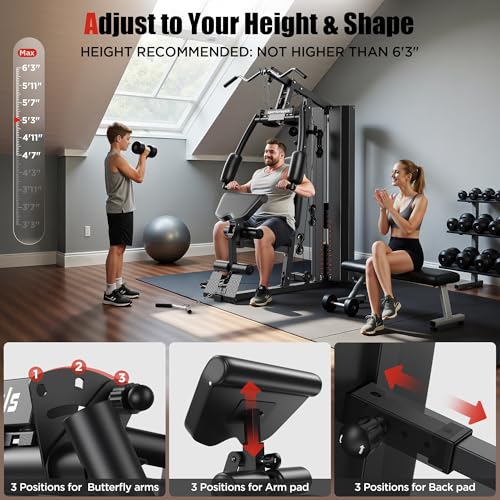 Home Gym Weight Stack, Multi Station Strength Training H3030