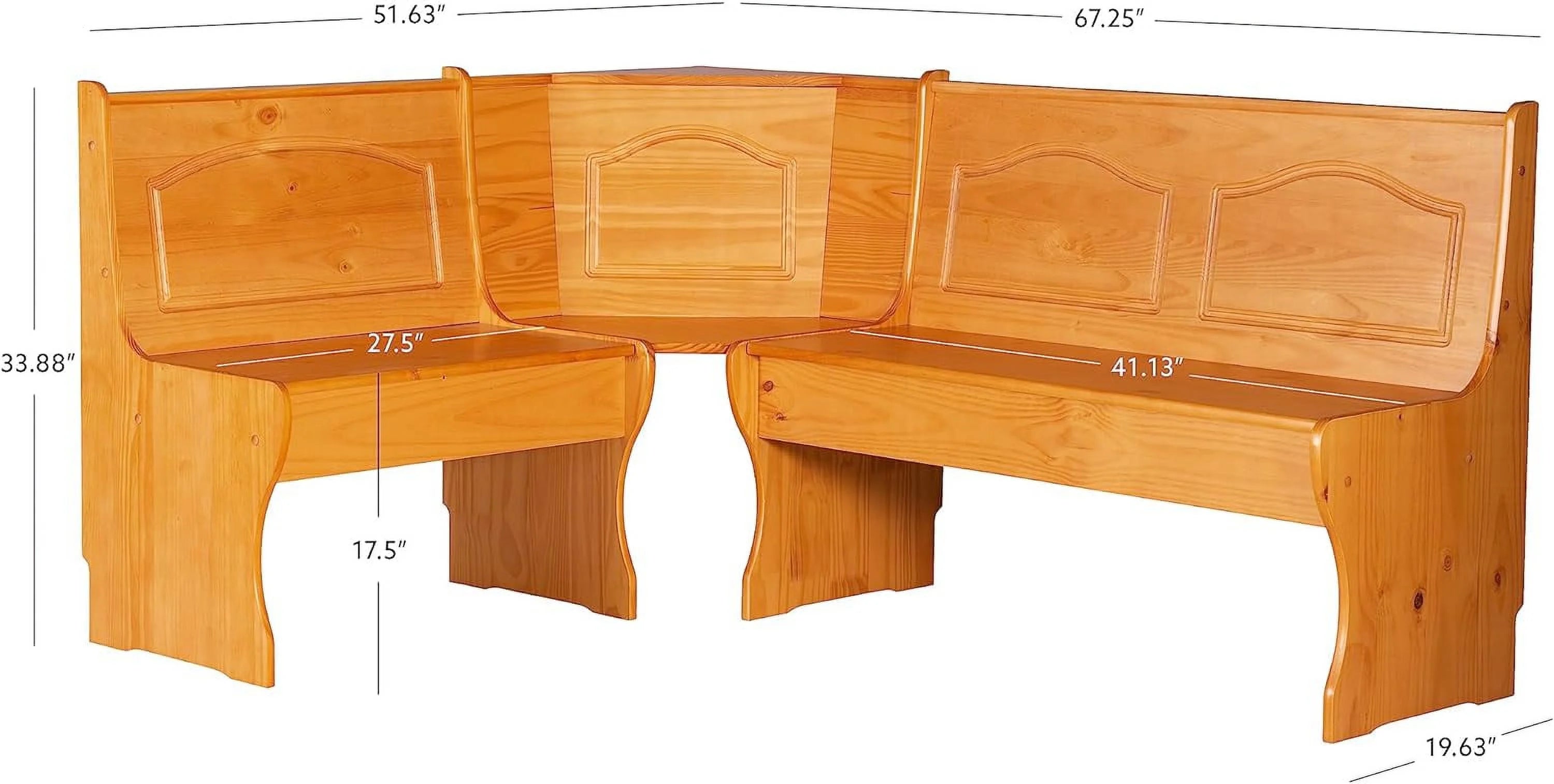 Corner Kitchen Nook Unit, Natural J163143