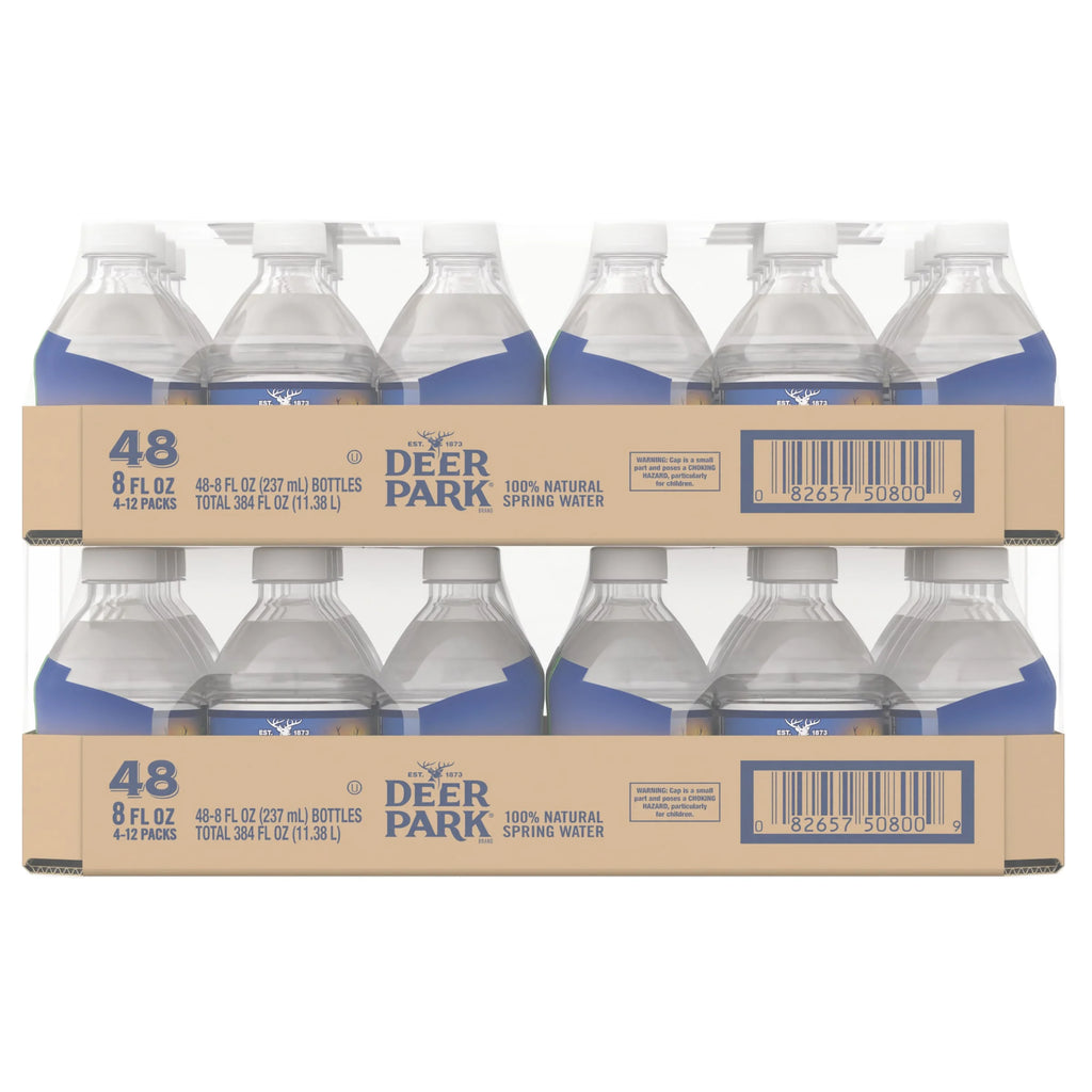 Natural Spring Water, 8 oz Mini Plastic Bottles, 48 Pack C719107