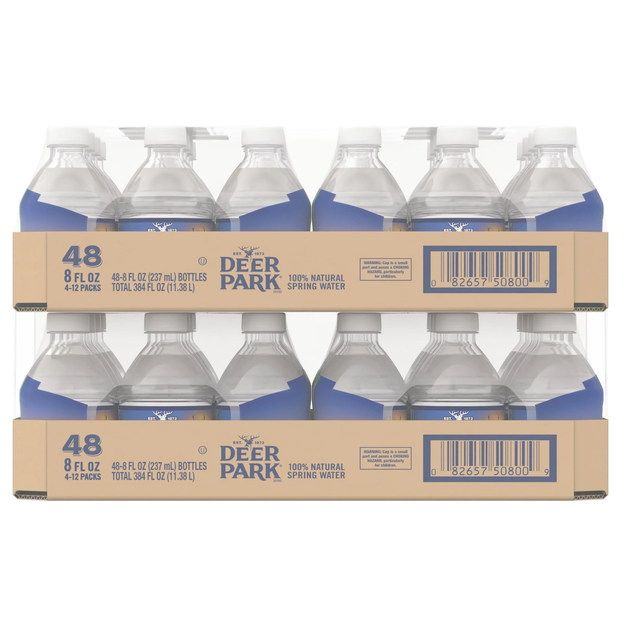 Natural Spring Water, 8 oz Mini Plastic Bottles, 48 Pack C719107
