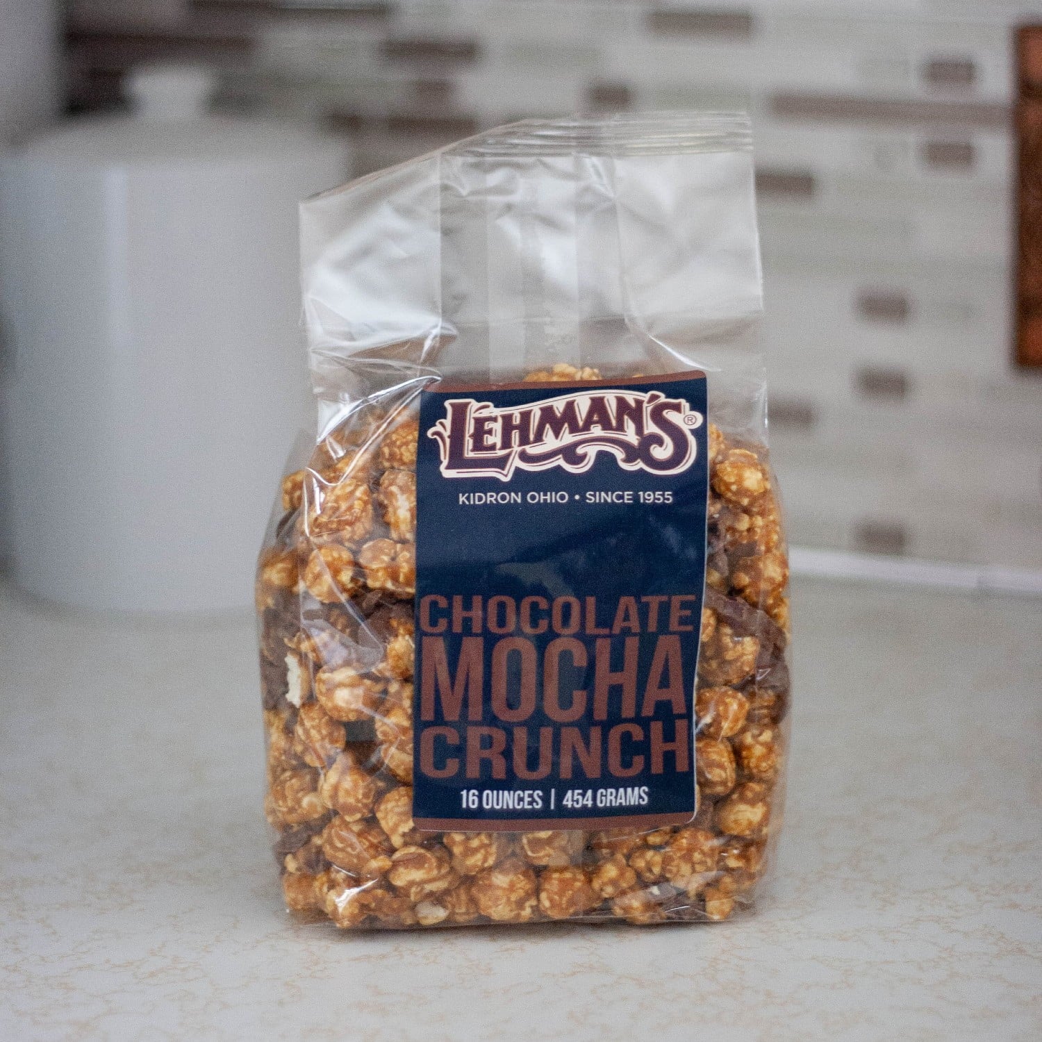 Caramel Popcorn Snack Mix, Crunchy Popped Corn Treat, Chocolate Mocha Flavor G36659