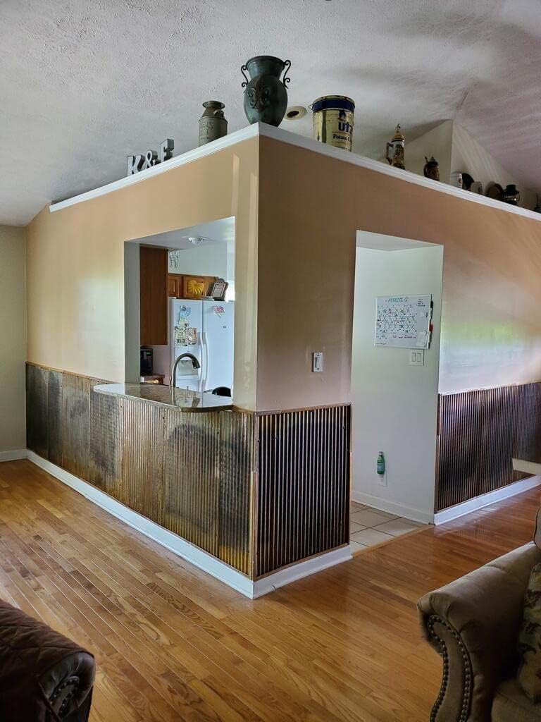 Rustic Corrugated Metal Wainscoting Wall Panels P620080