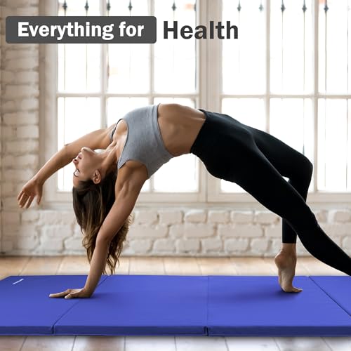 Folding Exercise Mat 4x8 Feet Extra Thick for Gymnastics, MMA, Stretching O287